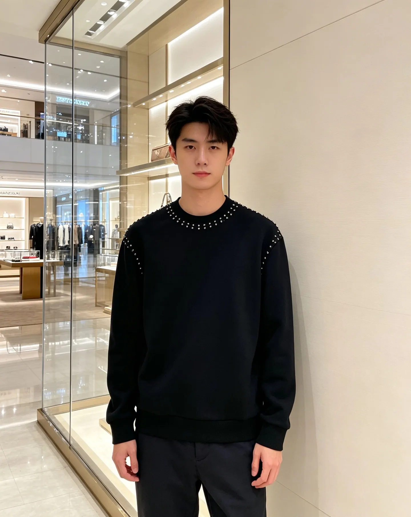 Louis Vuitton/Louis Vuitton Heavy Duty Rivet Crew Neck Sweatshirt